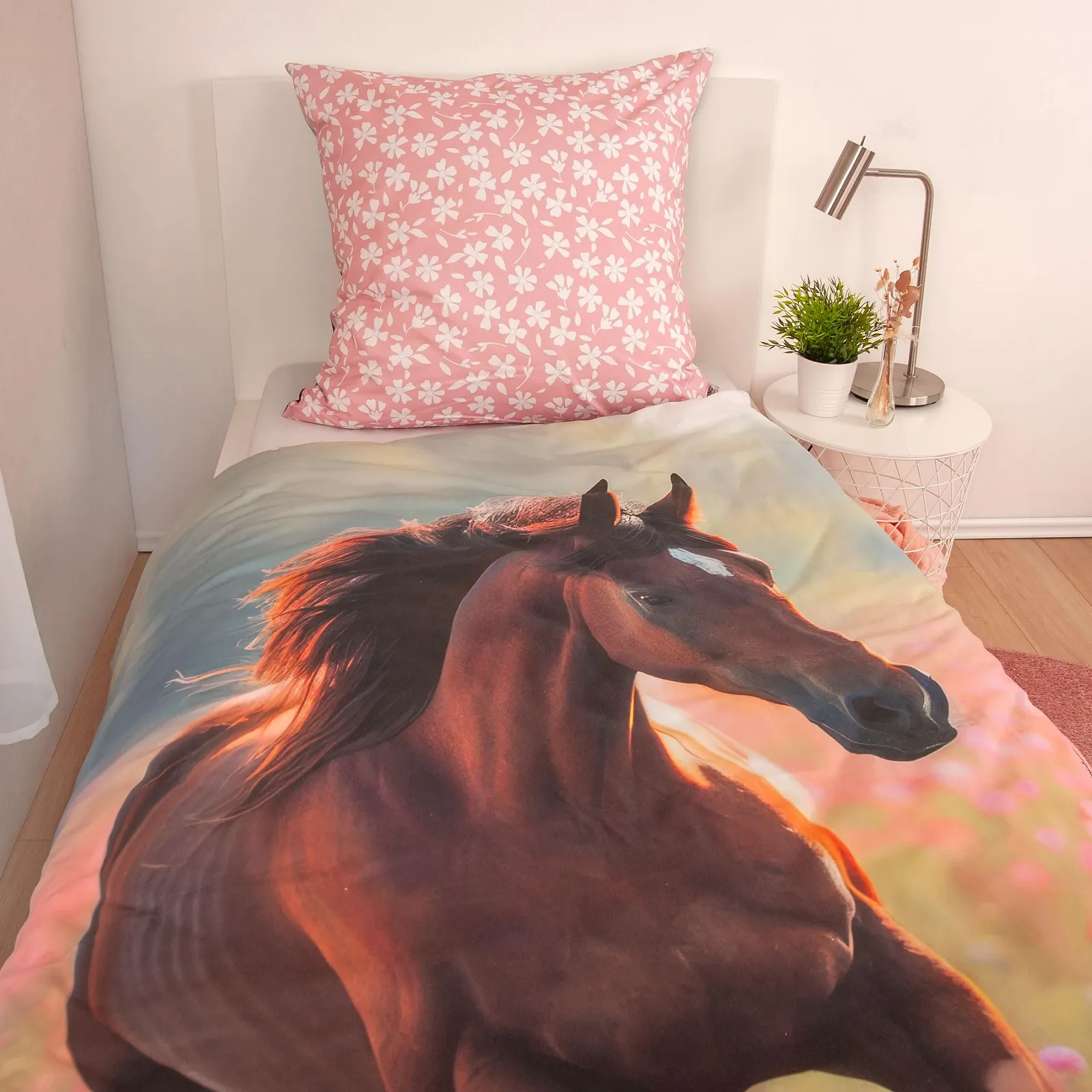 Постільна білизна Herding Young Collection Кінь 135 х 200 см 80 х 80 см Бавовна Renforcé На блискавці Різнокольорова, фото №6