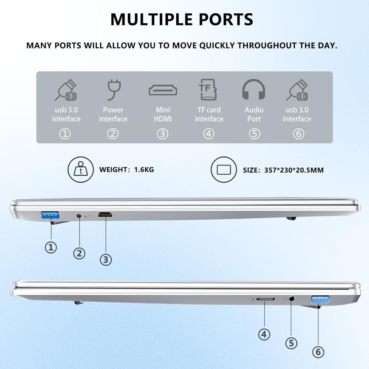 Ноутбук 15.6" KUU Yepbook 2 Intel N95 RAM 16GB SSD 512GB Windows 11 (UKR), фото №5
