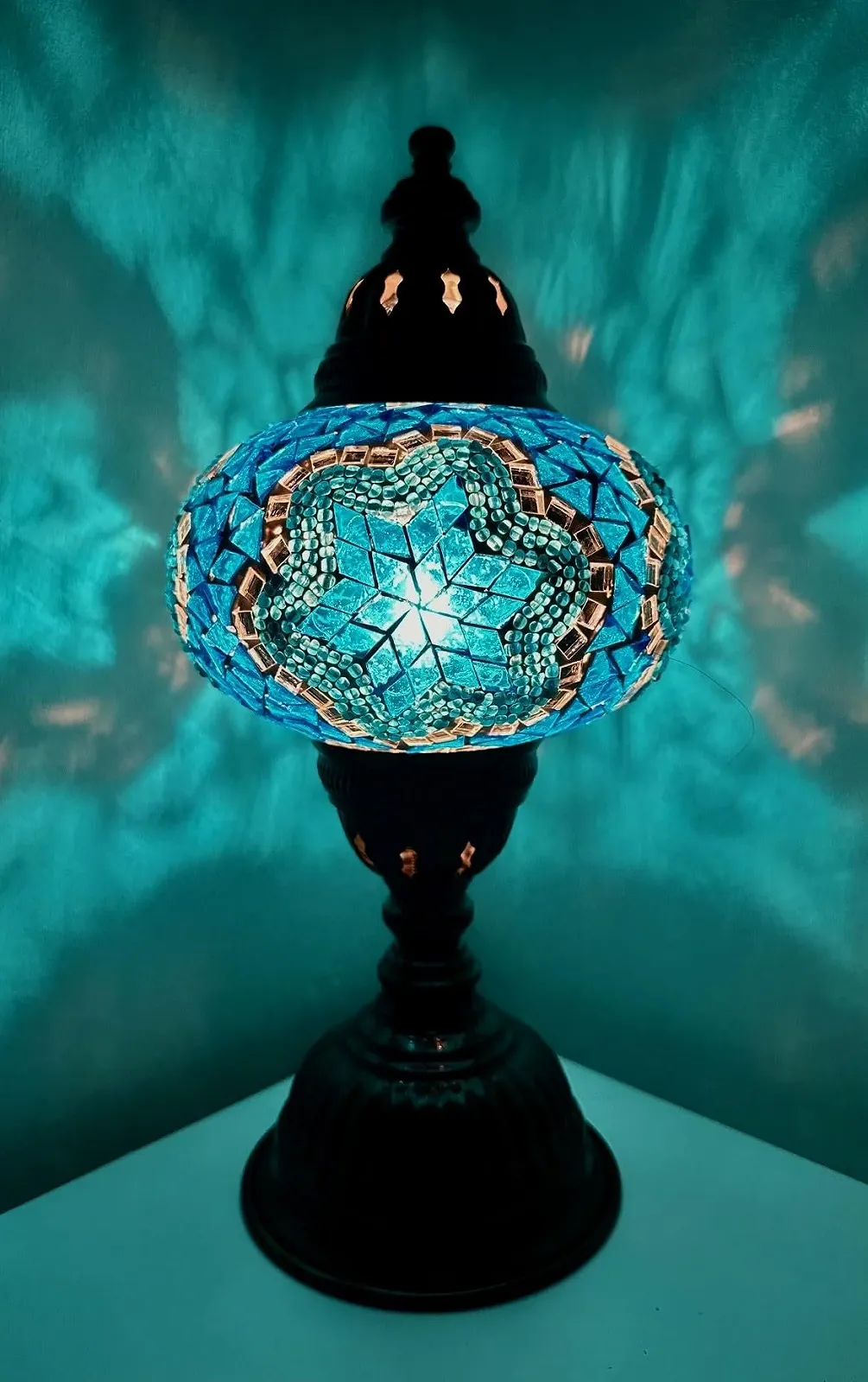 Настільна лампа Samarkand Lights Mosaic Table Lamp L Handmade Turquoise Star, фото №1