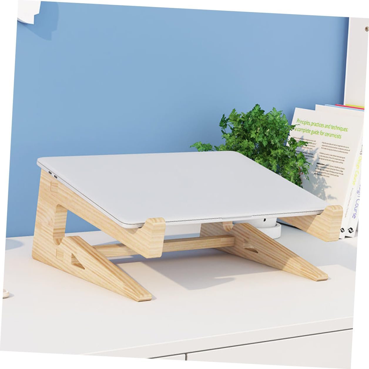 Підставка для ноутбука з масиву дерева 12-14,7 дюймів Настільна підставка для ПК, фото №6 Підставка для ноутбука з масиву дерева 12-14,7 дюймів Настільна підставка для ПК, фото №6