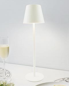 Настільна лампа LED акумуляторна металева 5000 мАг сенсорна IP54 Бежевий макарун - Фото 1