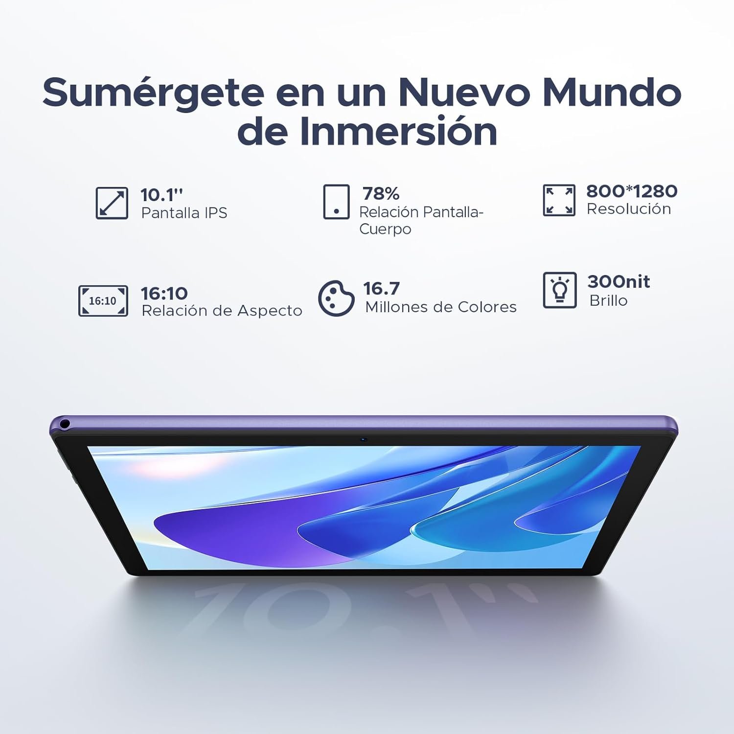 Планшет 10.1" Doogee U10 4+12/128Gb 4 ядра Android 15 5060 mAh Черно-фиолетовый, фото №7 Планшет 10.1" Doogee U10 4+12/128Gb 4 ядра Android 15 5060 mAh Черно-фиолетовый, фото №7