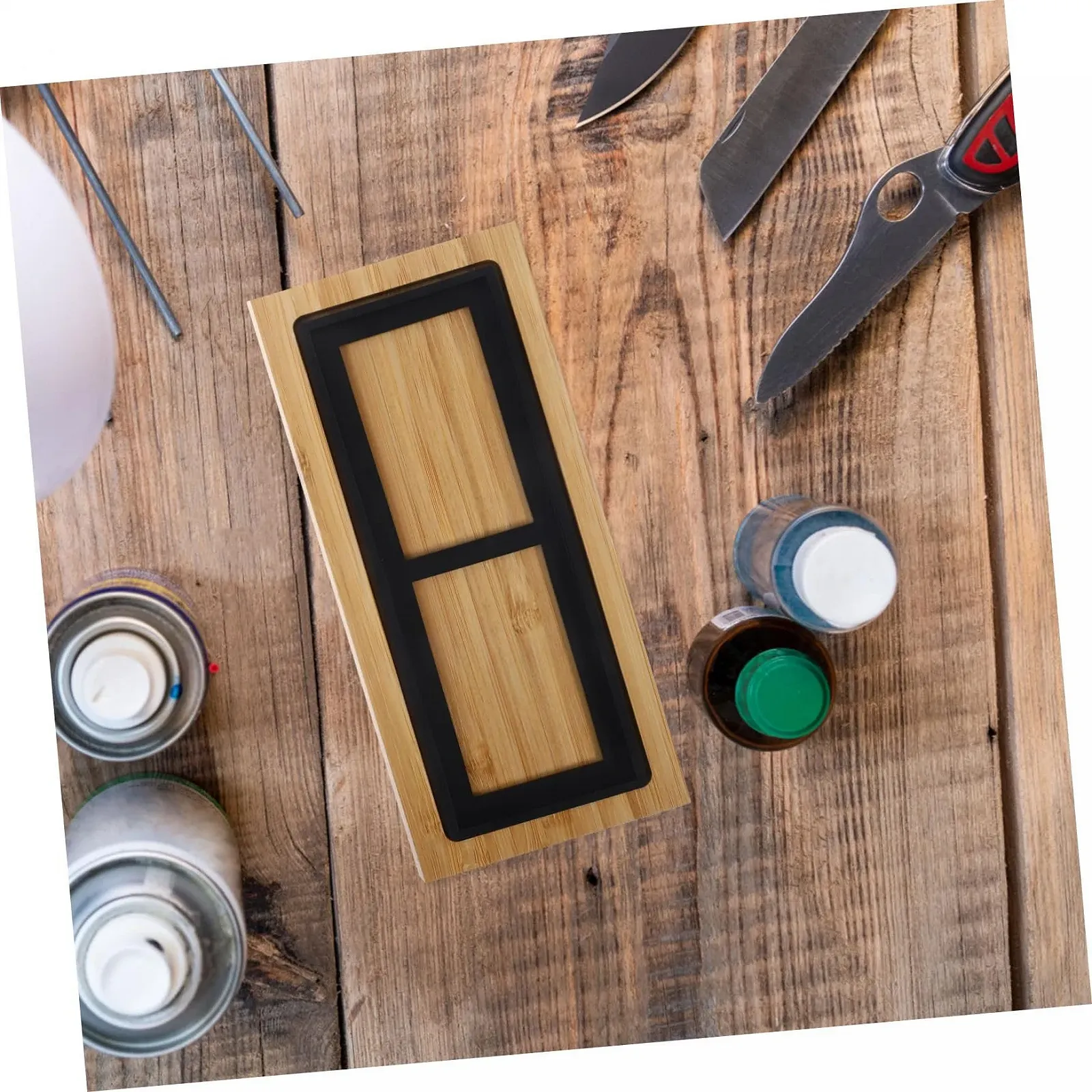 Тримач для точильного каменю Uonlytech дерев'яний з нековзною силіконовою основою, фото №4