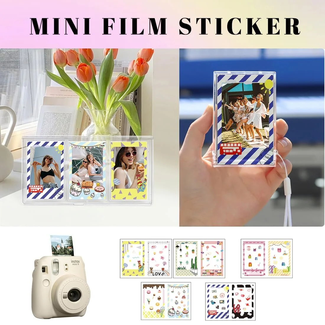 Наклейки для рамок фото Fujifilm Instax Mini 12/11/9/8/7S/70/40/50S/90 EVO Pack of 30, фото №3