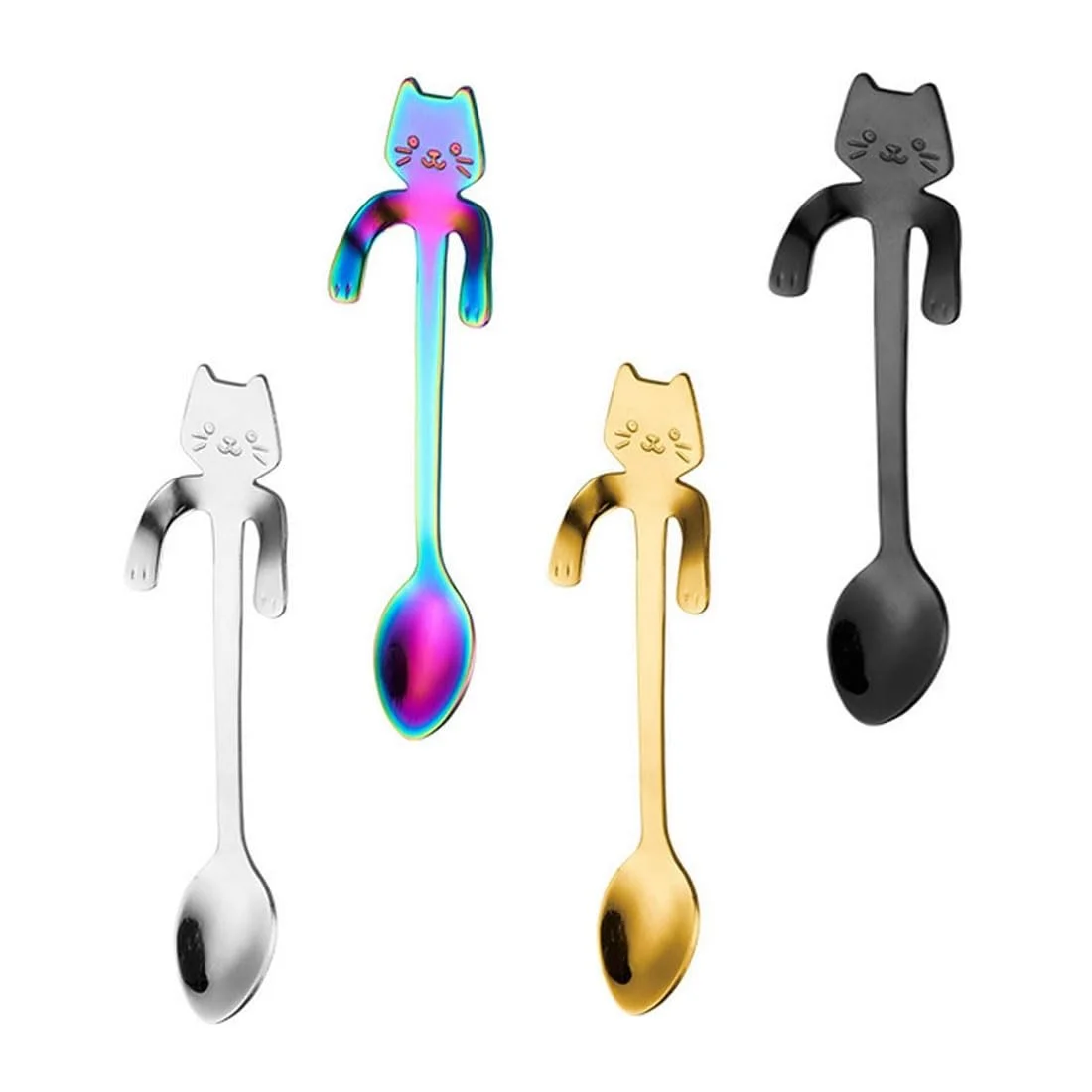 Ложка для кави з нержавіючої сталі Cat, 4 шт, фото №1