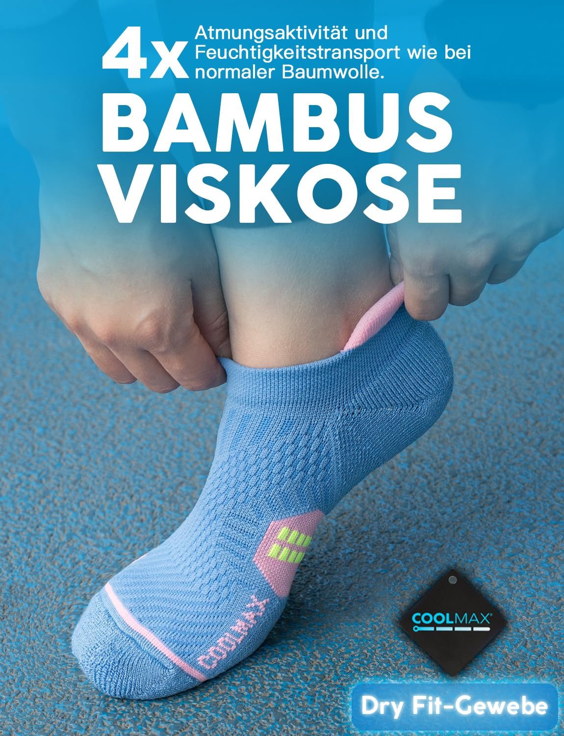 Компрессионные носки Coolmax Bamboo для женщин, влагоотводящие, с подкладкой, защита от волдырей, спортивные, до щиколотки, фото №2 Компрессионные носки Coolmax Bamboo для женщин, влагоотводящие, с подкладкой, защита от волдырей, спортивные, до щиколотки, фото №2