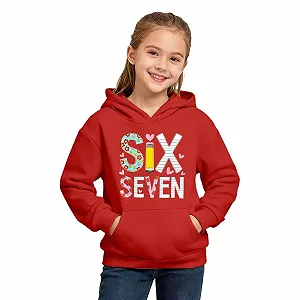 Худи Девочка Толстовка Детская Девочка Свитшот Детская Куртка с капюшоном Теплая С Мультфильмом 67 Принт Дышащий Пуловер Свитшот Для Малышей Повседневный Удобный Модный Свитшот Куртка Длинный рукав - Фото 1