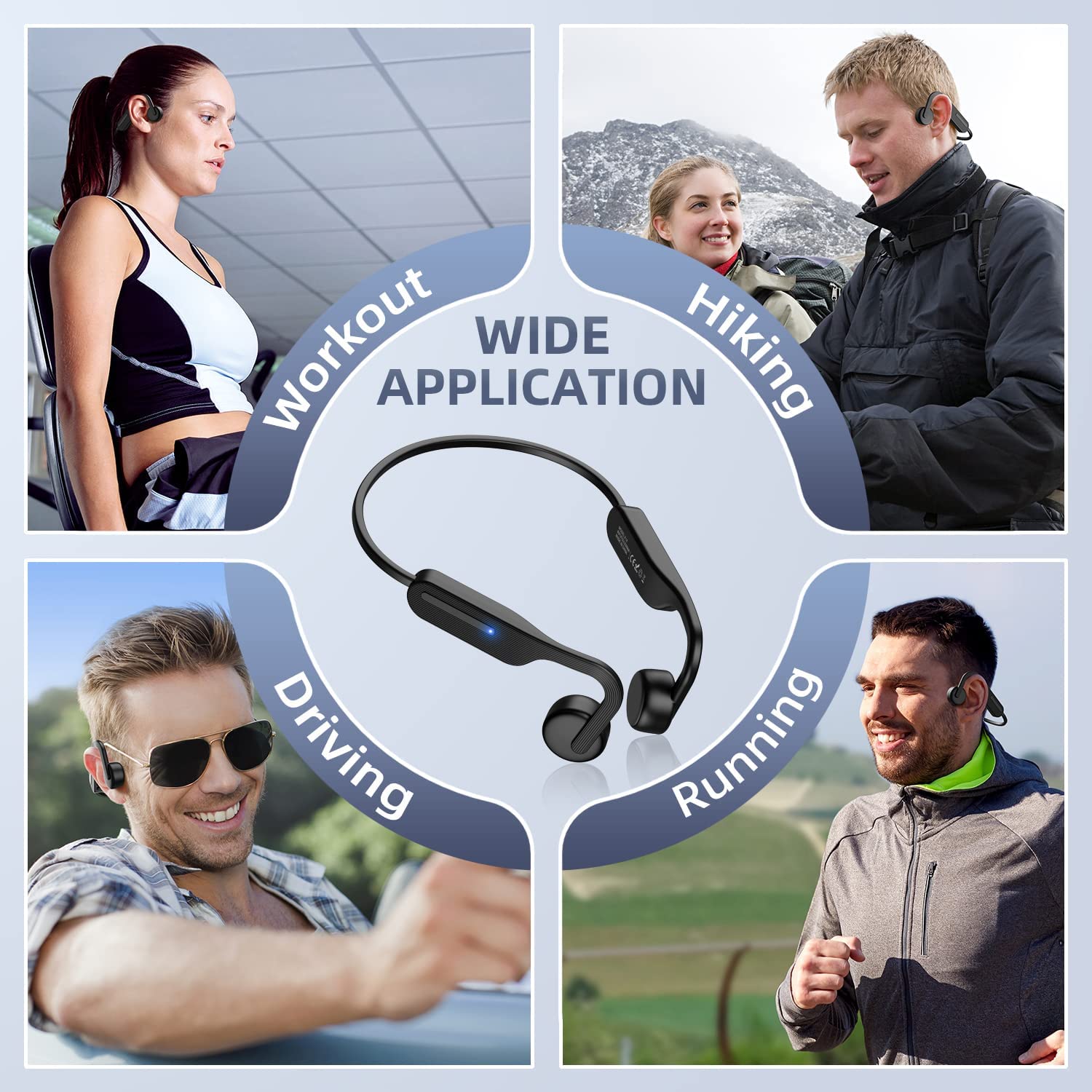 Наушники Yarrie 2024 Upgrade Bone Sound Bluetooth 5.0 Спортивные Беспроводные Водонепроницаемые, фото №7