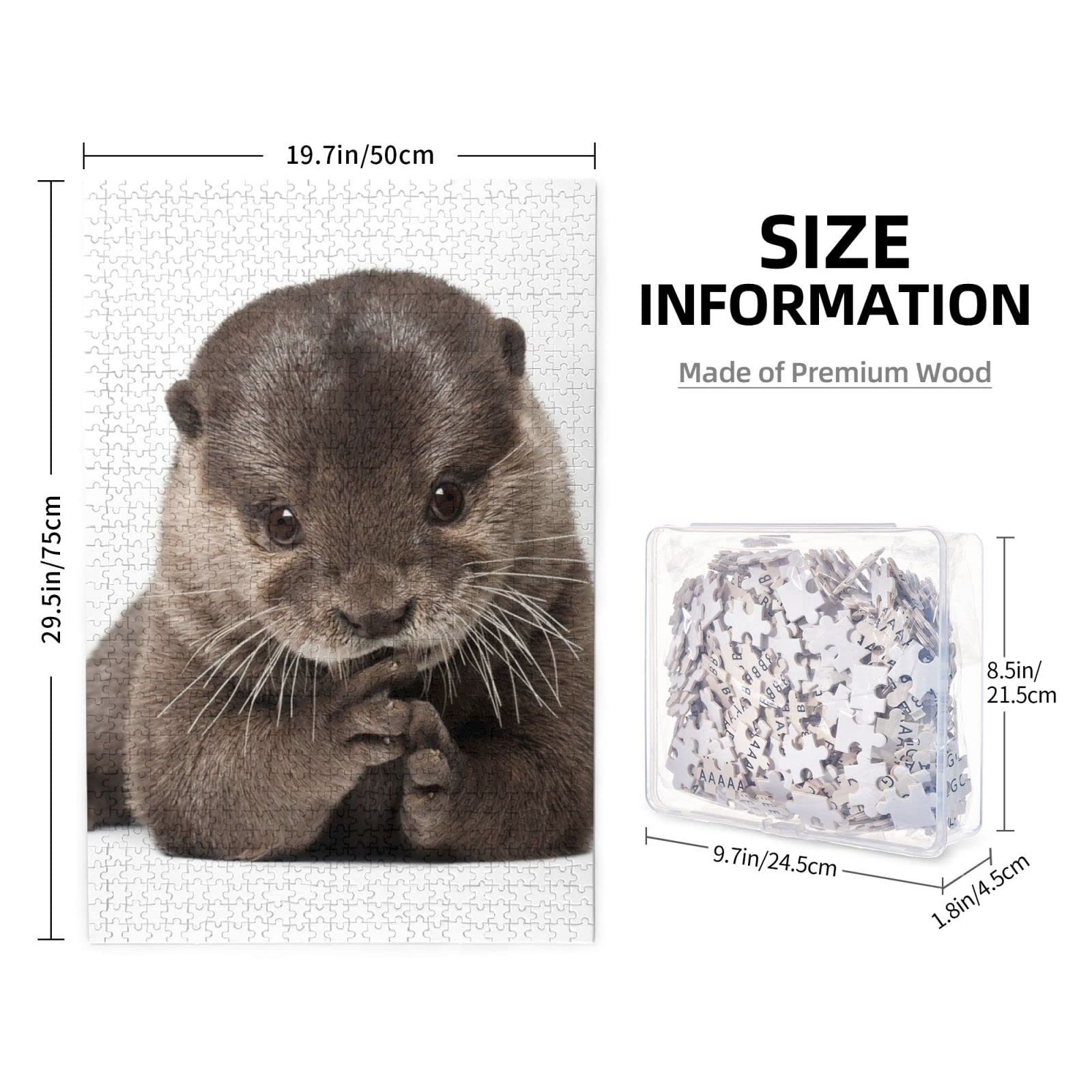 Пазл Cute Otter 1000 элементов для взрослых и детей, фото №4