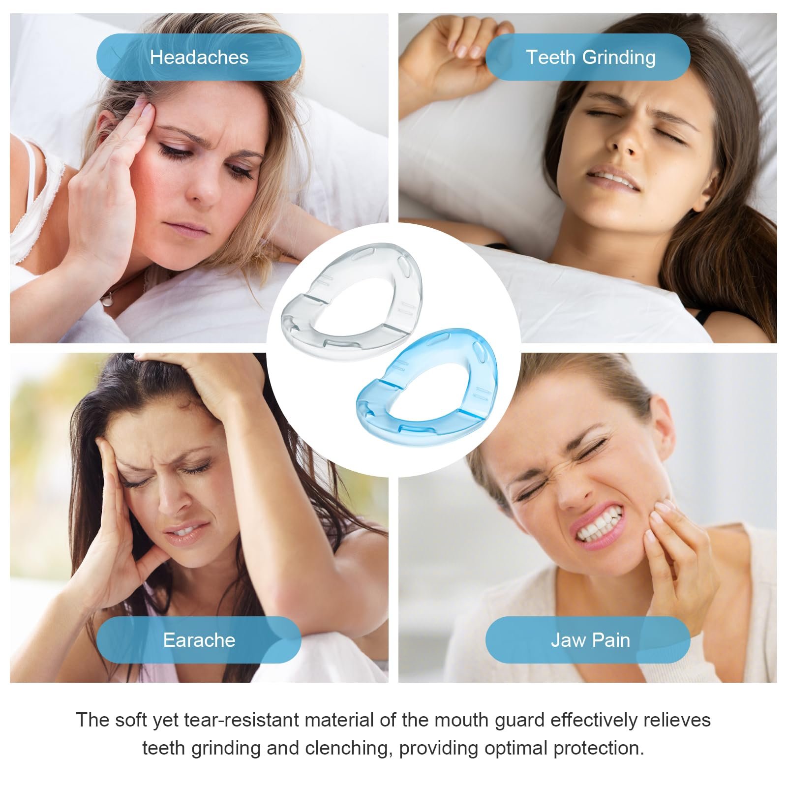 Антихрап шина (2 шт. в упаковці) Захист зубів Ефективне полегшення хропіння з пластиковим контейнером, фото №7
