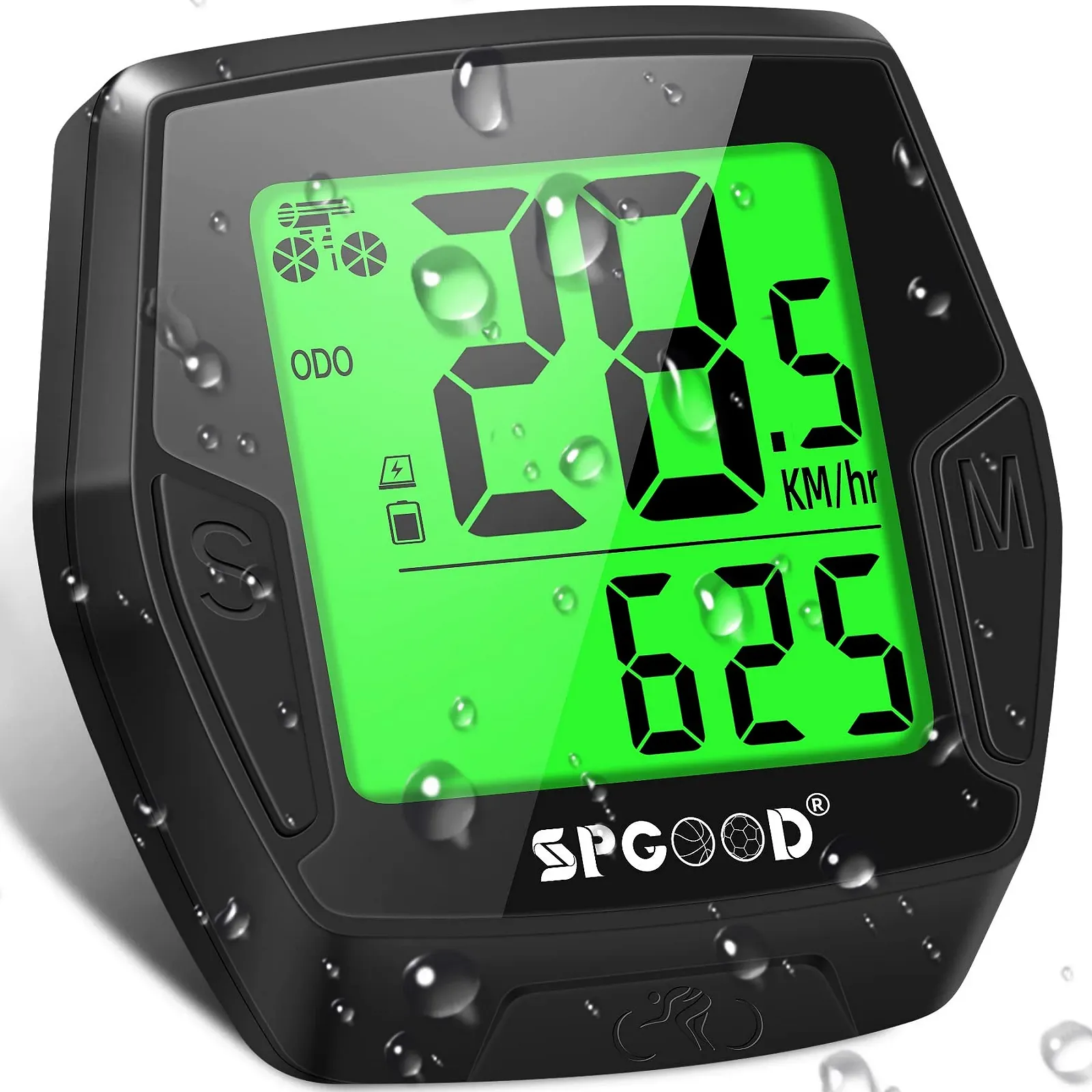 Беспроводной велокомпьютер SPGOOD 21 функция IP54 Водонепроницаемый HD экран с подсветкой, фото №8