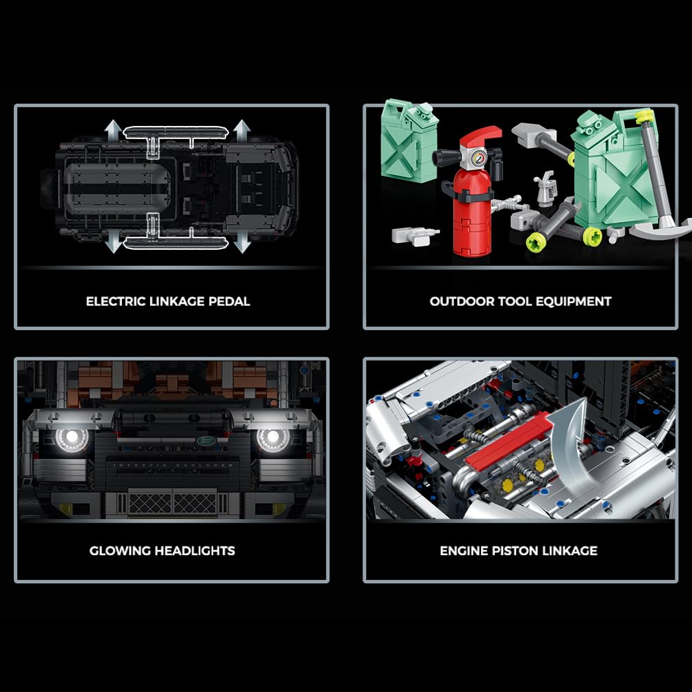 Блоки для складання MISINI M6307 Technik 110 Позашляховик 1:8, фото №7 Блоки для складання MISINI M6307 Technik 110 Позашляховик 1:8, фото №7