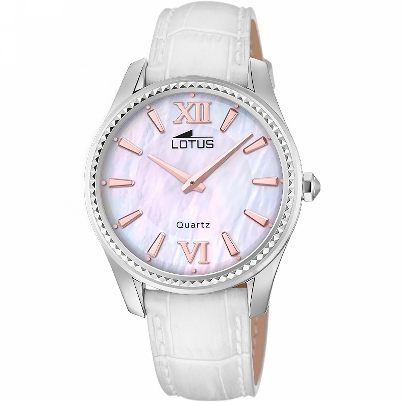 Женские часы Lotus Bliss 18899/A серебристый корпус из нержавеющей стали кожаный ремешок бежевый, фото №1