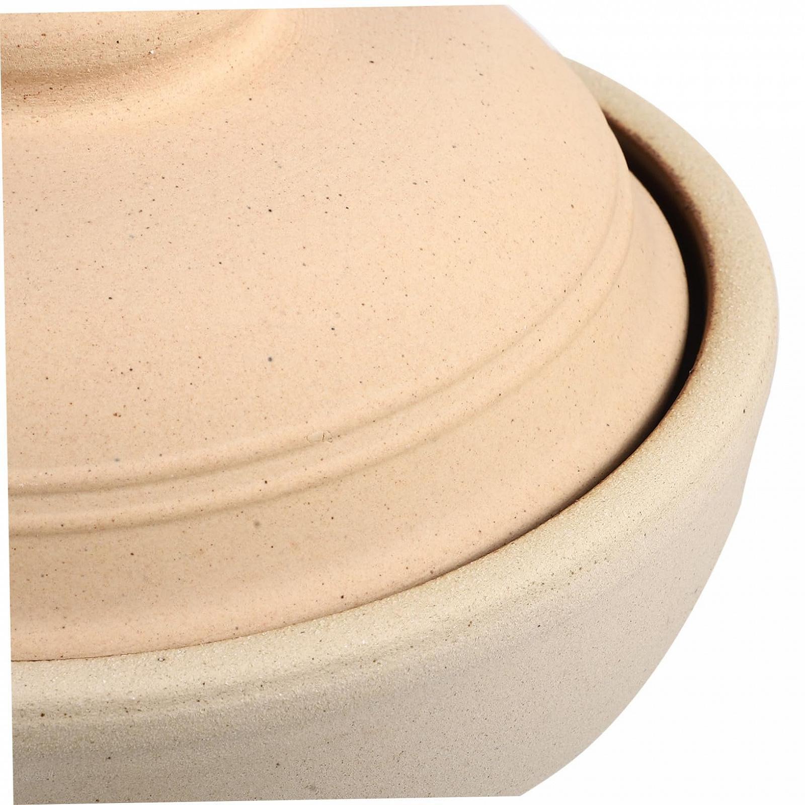 Ківш керамічний TOYANDONA з грубої кераміки з однією ручкою та кришкою, фото №8