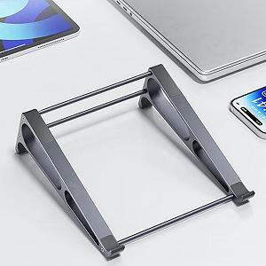 Вертикальная Подставка для Ноутбука, Съемный Держатель для Планшета 2-в-1, Алюминий, для Устройств 11-16 дюймов, Маленький Размер synthetic.ua - Фото 1