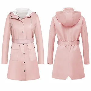 Женский плащ-дождевик UNIQUEBELLA с капюшоном, ветрозащитный synthetic.ua - Фото 1