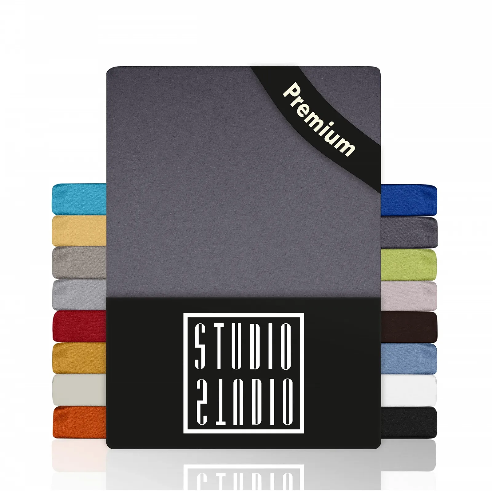 Простирадло на гумці STUDIO 140 x 200 см - 160 x 200 см Бавовна Сірий, фото №1 Простирадло на гумці STUDIO 140 x 200 см - 160 x 200 см Бавовна Сірий, фото №1