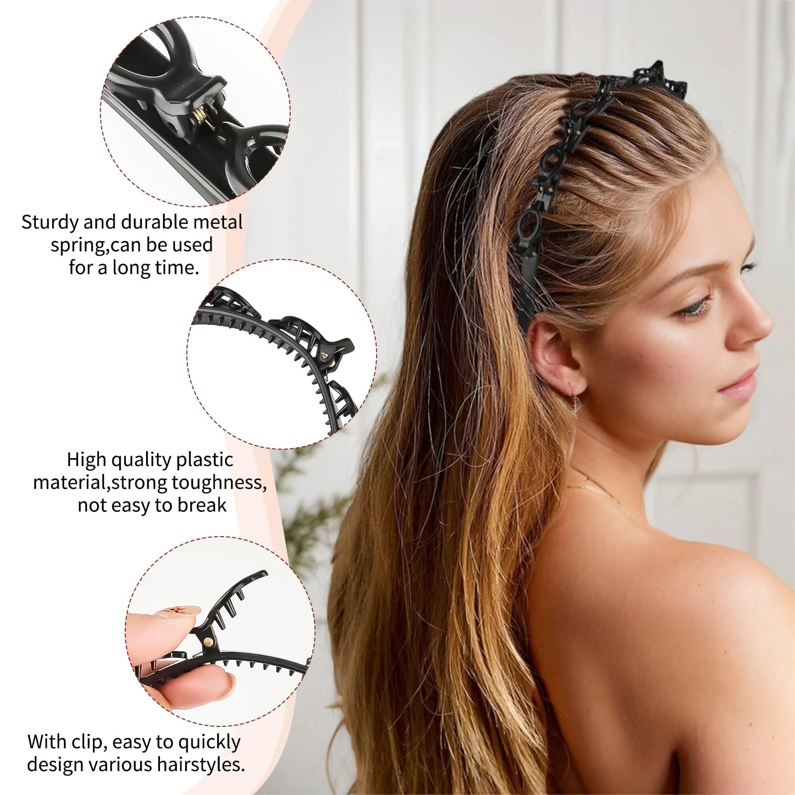 Обруч Клипсы Набор 8 штук, фото №3