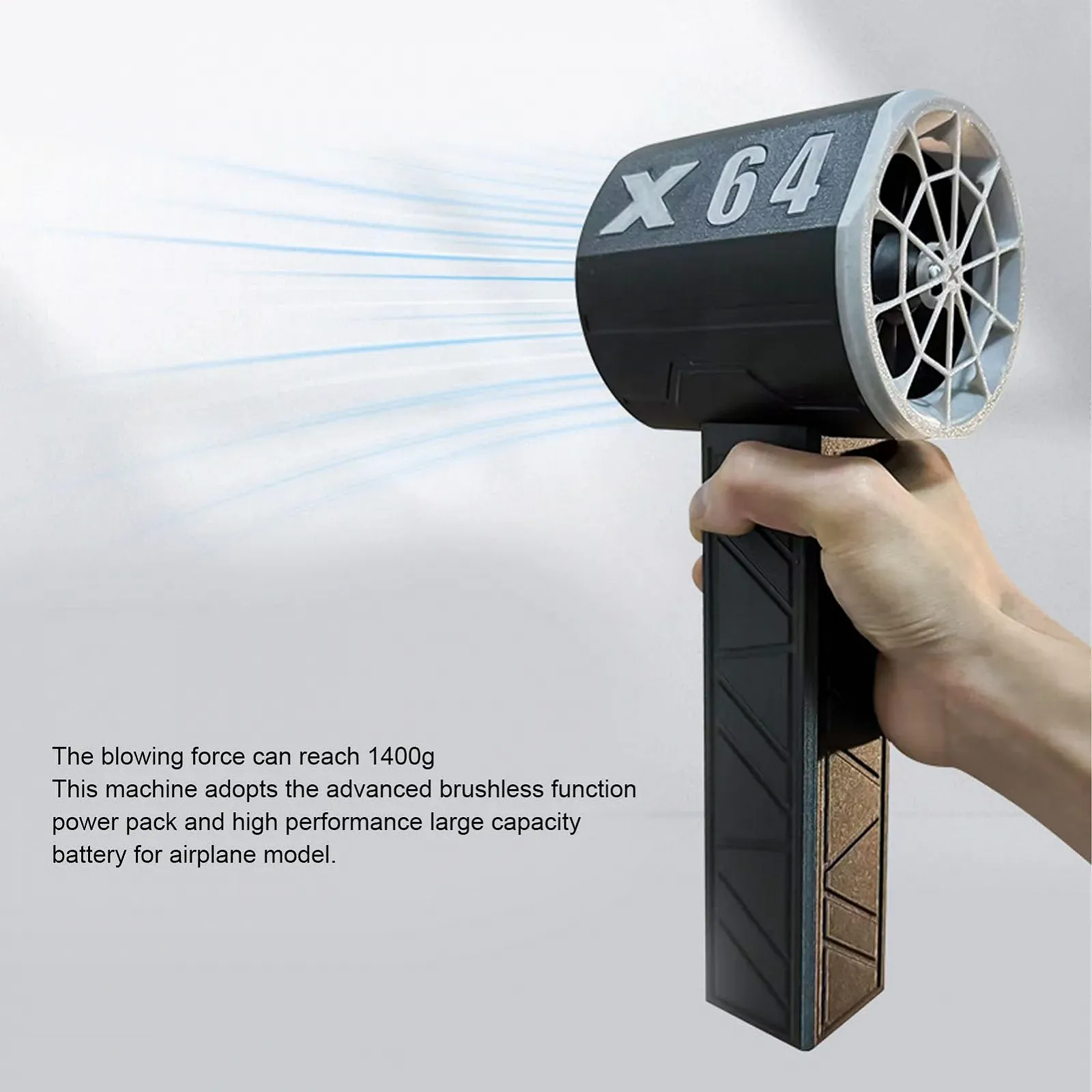 Електрична повітродувка 64 mm Turbine Jet Dryer Безщіткова 8000mAh Carbon Fiber, фото №6 Електрична повітродувка 64 mm Turbine Jet Dryer Безщіткова 8000mAh Carbon Fiber, фото №6