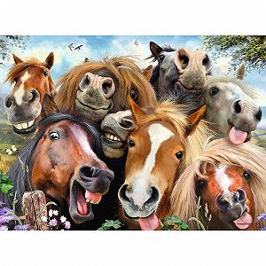Пазл Ravensburger Selfies Horsing Around 500 елементів для дорослих та дітей від 10 років synthetic.ua - Фото 1