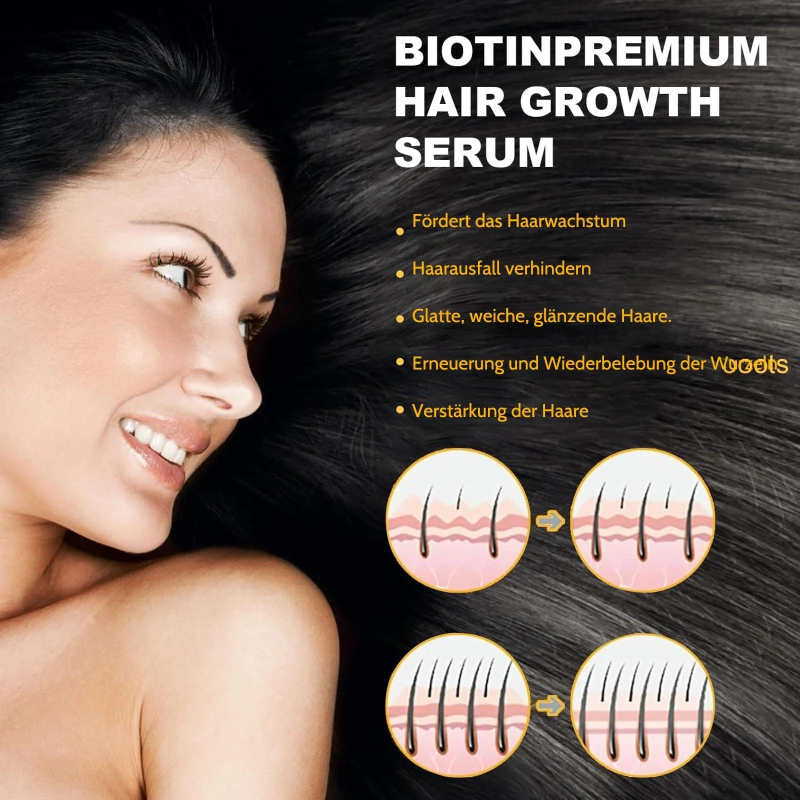 Сироватка Shefave Біотин для волосся, 2 шт Спрей для волосся, Сироватка для прискорення росту волосся, фото №5