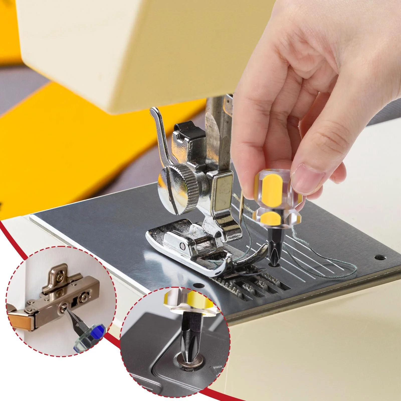 Набір викруток коротких Mabor Mini 4 шт шліц 0.6 см та Phillips Чорний Синій, фото №5