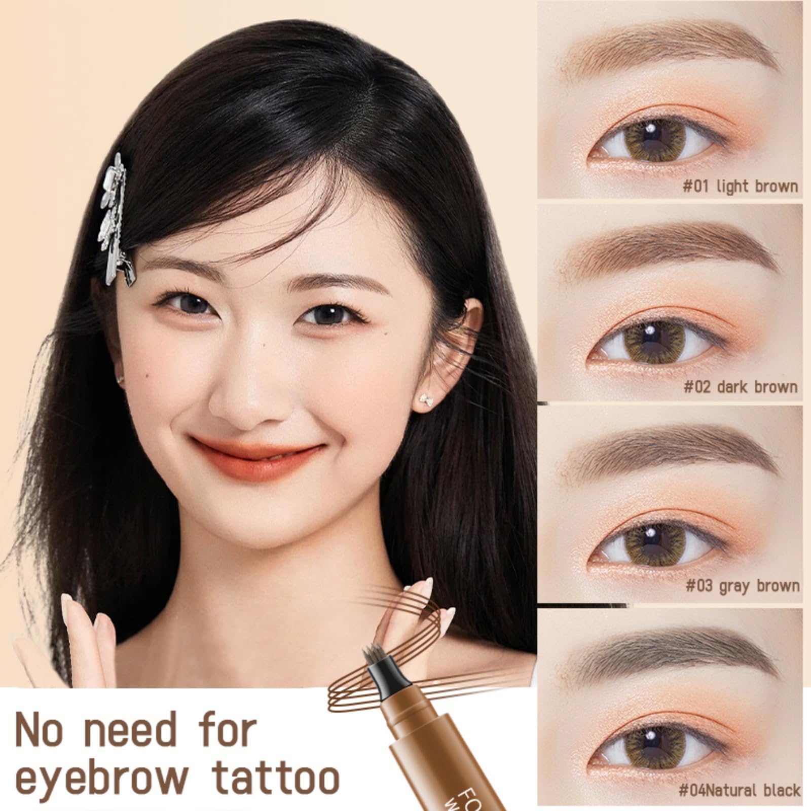 Жидкий карандаш для бровей Wasserfest 4-Punkt, фото №3 Жидкий карандаш для бровей Wasserfest 4-Punkt, фото №3