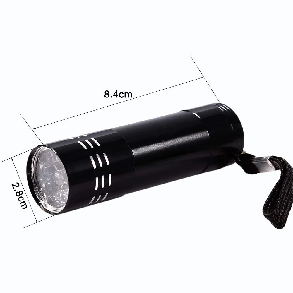 Ліхтар UV Alomejor 9 LED для виявлення підробок і перевірки скла, фото №5