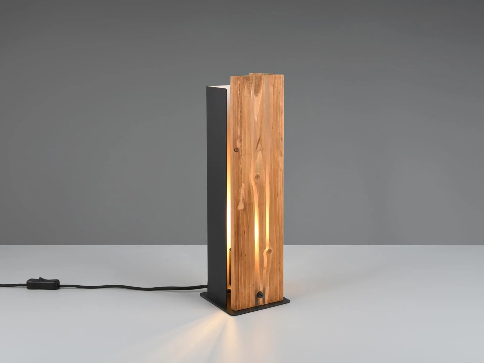 Настільна лампа Large Rustic Natural Wood Dimmable 40 см, фото №3