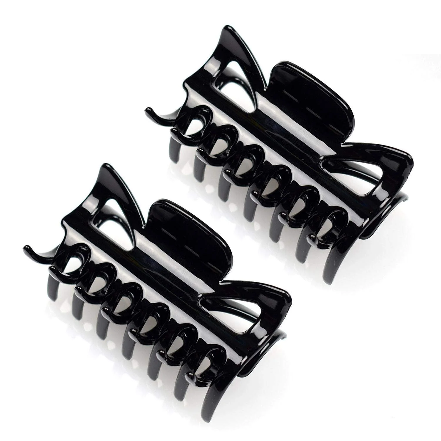 Заколка для волос Basic Sense 3.2 дюйма, прочные и надежные, нескользящие, классический дизайн, большой набор из 2 штук, глянцевый черный, фото №5 Заколка для волос Basic Sense 3.2 дюйма, прочные и надежные, нескользящие, классический дизайн, большой набор из 2 штук, глянцевый черный, фото №5