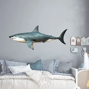 Наклейка на стіну GRAZDesign Shark XXL Самоклейна 120 x 50 см synthetic.ua - Фото 1