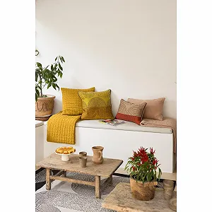 Покривало Vivaraise Swami Saffron 240 x 260 см, шафраново-жовтий, 240 x 260 см synthetic.ua - Фото 1