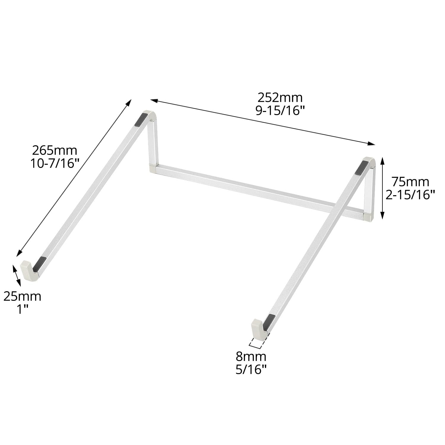 Подставка для ноутбука складная QWORK - Прочная настольная подставка для ноутбука - Легкая, компактная, складывается и раскладывается за 3 секунды, фото №6 Подставка для ноутбука складная QWORK - Прочная настольная подставка для ноутбука - Легкая, компактная, складывается и раскладывается за 3 секунды, фото №6