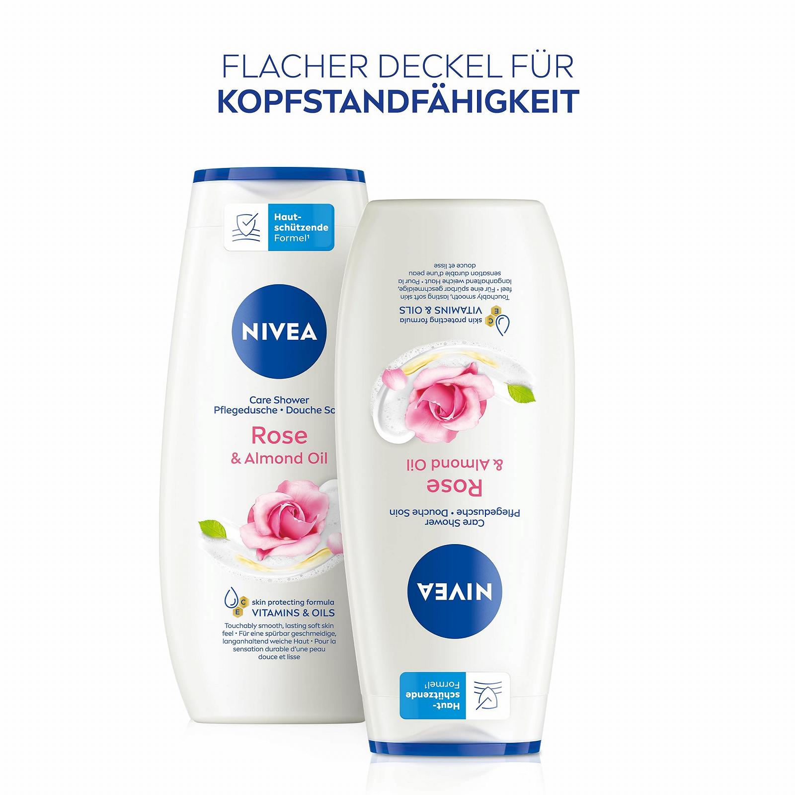 Гель для душа NIVEA Rose & Almond Oil pH-нейтральный 250 мл, фото №5