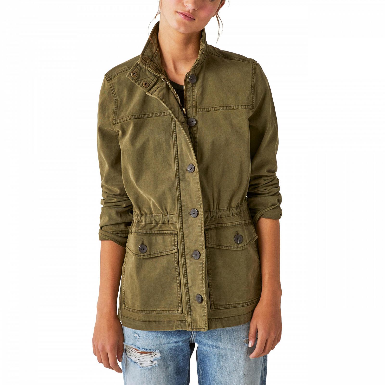 Жіноча Куртка Lucky Brand Utility з довгими рукавами та двома кишенями на ґудзиках, фото №3