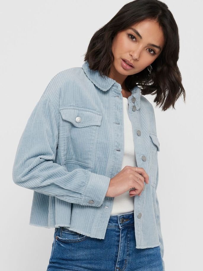 Куртка ONLY ONLMARINA-ENY LIFE L/S CORD JACKET PNT 15222456 Slate Голубой M, фото №2