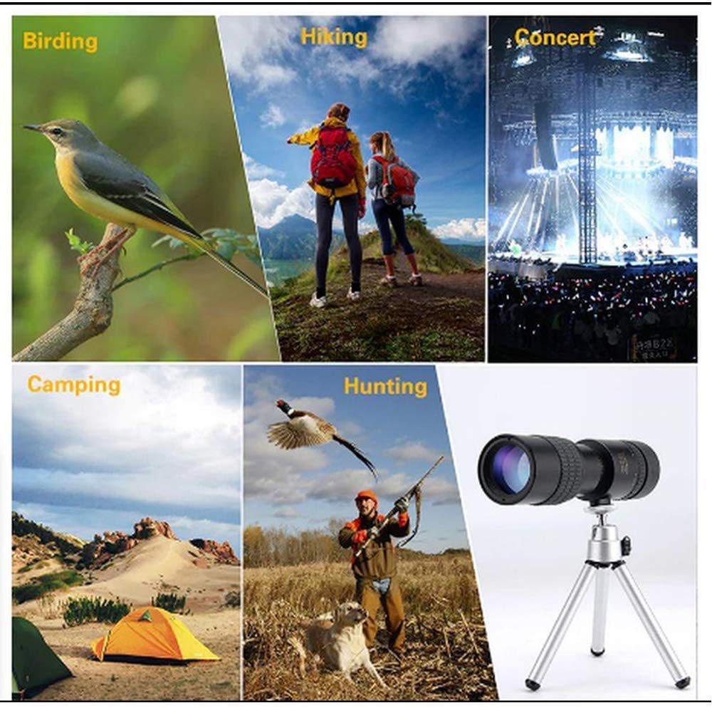 Монокуляр WHXJ 4k Super Telephoto Zoom 10-300 x 40 мм з тримачем для телефону та штативом, фото №6