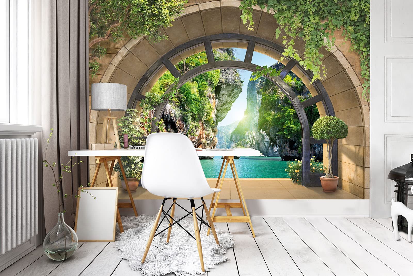 Фотообои 11552 VEXXL 3D Effect Window View Флизелиновые 3 панели 312 x 219 см, фото №2 Фотообои 11552 VEXXL 3D Effect Window View Флизелиновые 3 панели 312 x 219 см, фото №2