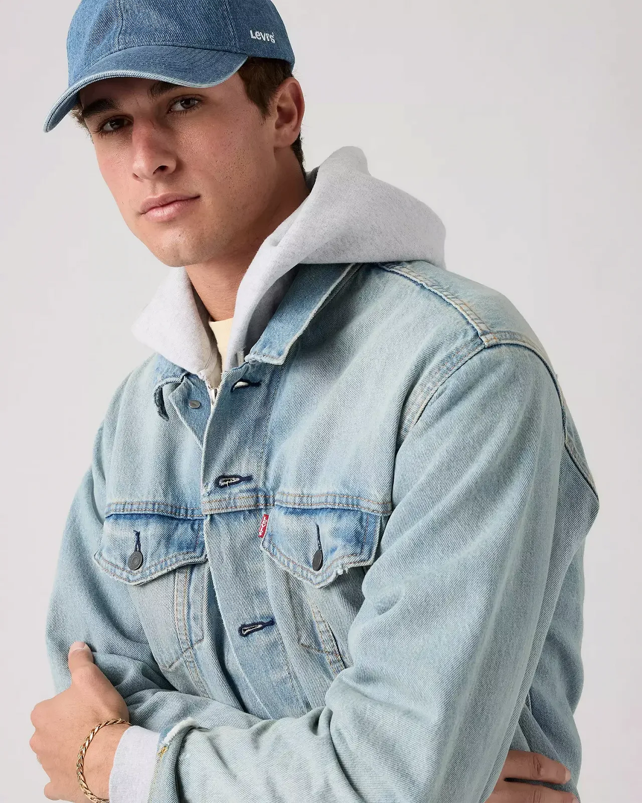 Мужская куртка Levis - Relaxed Fit Trucker Huron Waves - S, фото №4