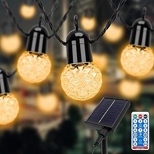 Гірлянда Sylvwin G40 Вулична 15 м, 25 LEDs, 8 режимів, Сонячна, USB зарядка - Фото 1