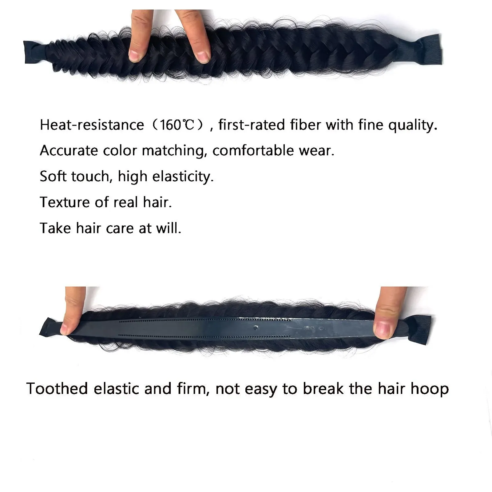 Обруч TOECWEGR Плетене волосся, фото №5