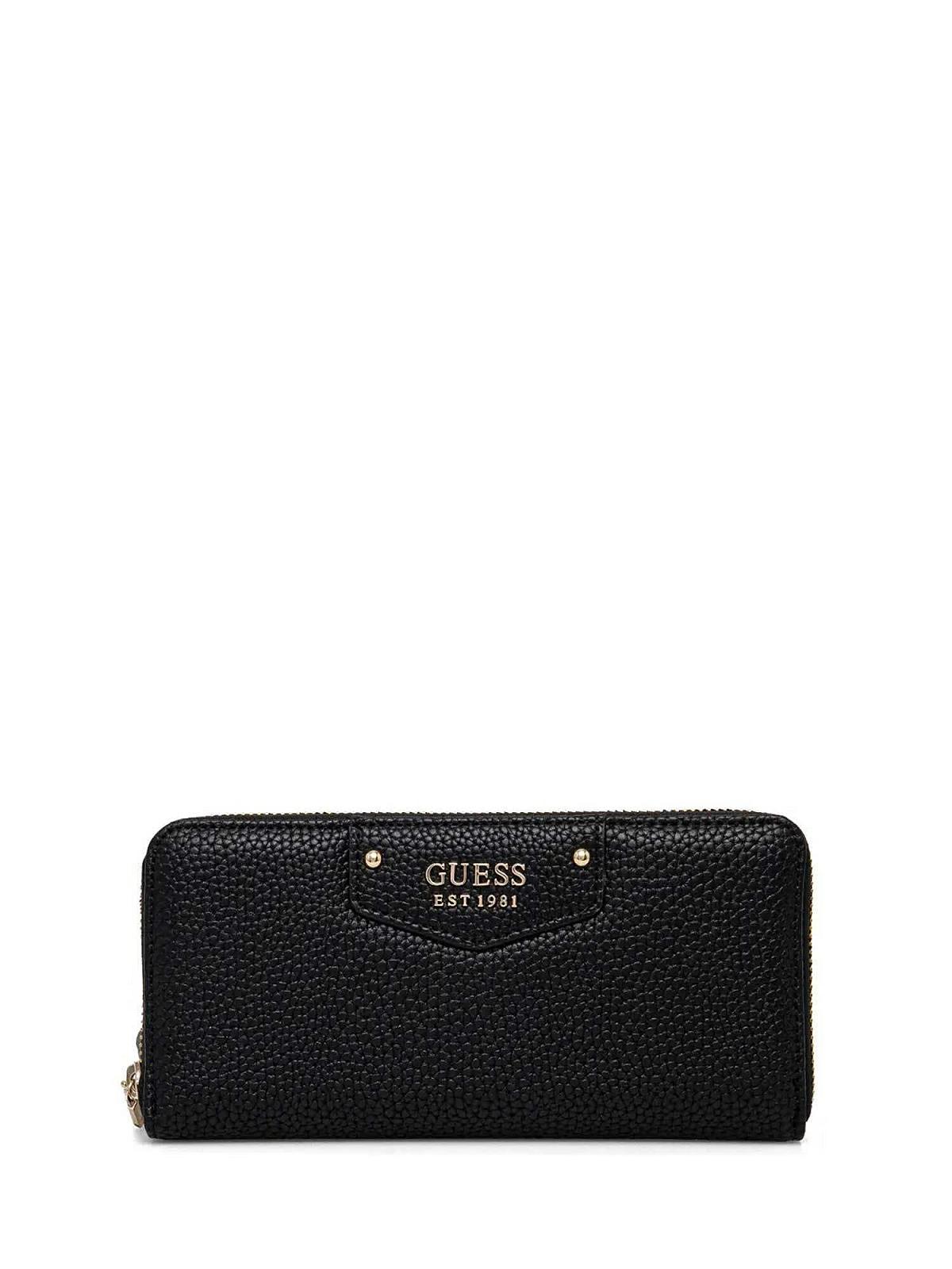 Кошелек GUESS Eco Brenton SLG Large Zip Around L Black Черный Классический, фото №1