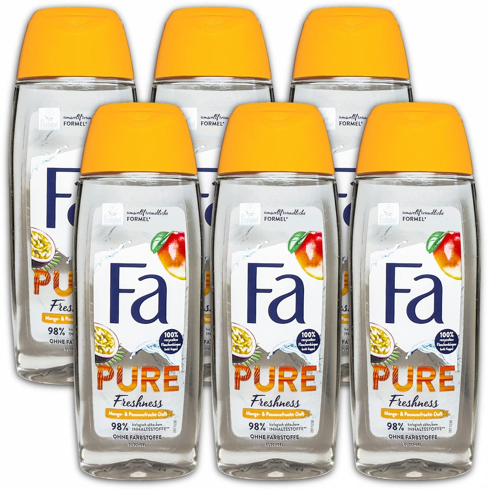 Гель для душу Fa Pure Freshness Манго та маракуйя 6 x 250 мл, фото №1