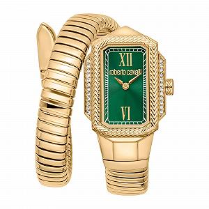 Женские аналоговые часы Roberto Cavalli RC5L115M0045, кварцевые, с ремешком из нержавеющей стали, темно-зеленый, фэшн - Фото 1