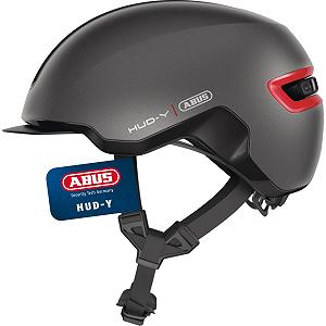 Шлем ABUS Urban HUD-Y с магнитной перезаряжаемой LED подсветкой и магнитной застежкой - Фото 1