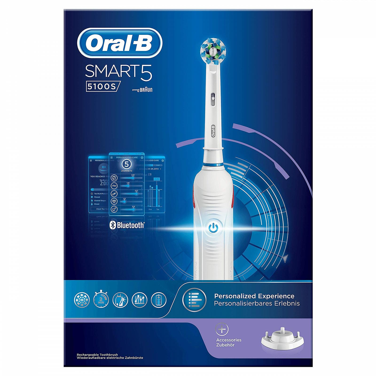 Електрична зубна щітка Oral-B Smart 5100S Біла для дорослих, фото №3