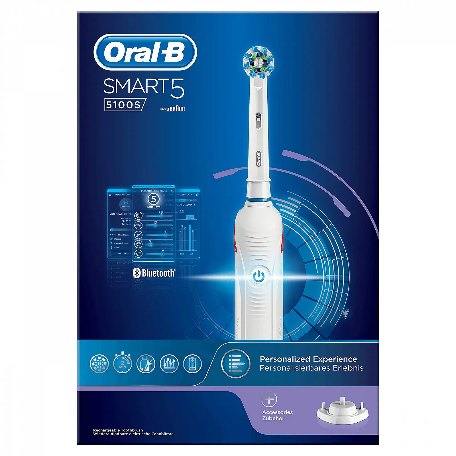 Электрическая зубная щетка Oral-B Smart 5100S Белая для взрослых, фото №3