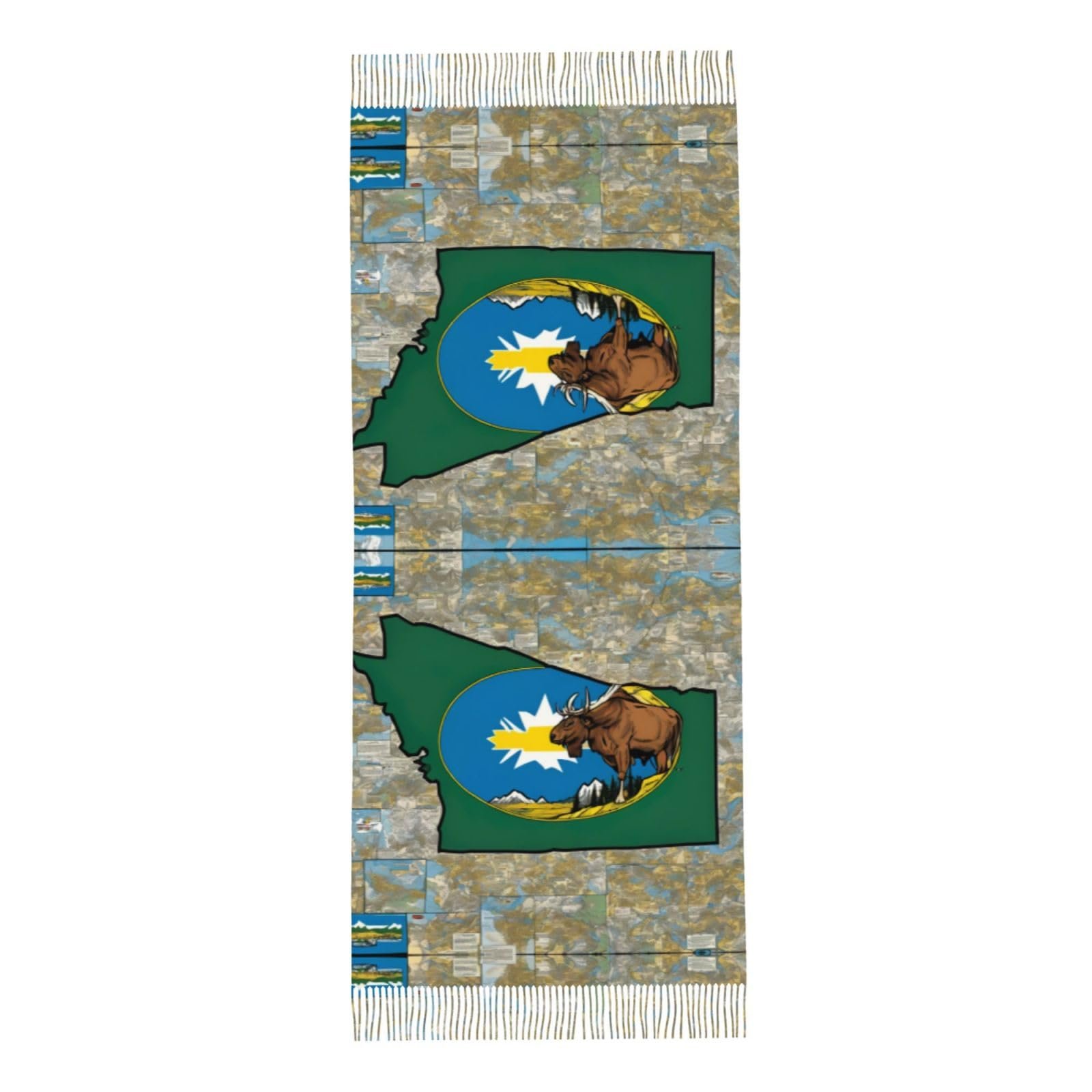 Пашміна LNNIUK Жіночий шарф, абстрактний Montana-Flagge, Map03 принт, фото №4