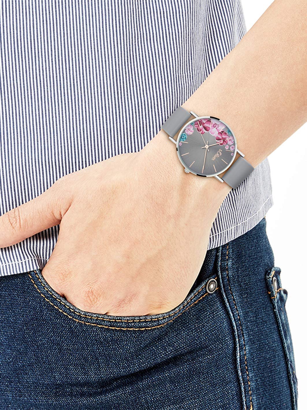 Женские аналоговые кварцевые часы s.Oliver с силиконовым ремешком, фото №5