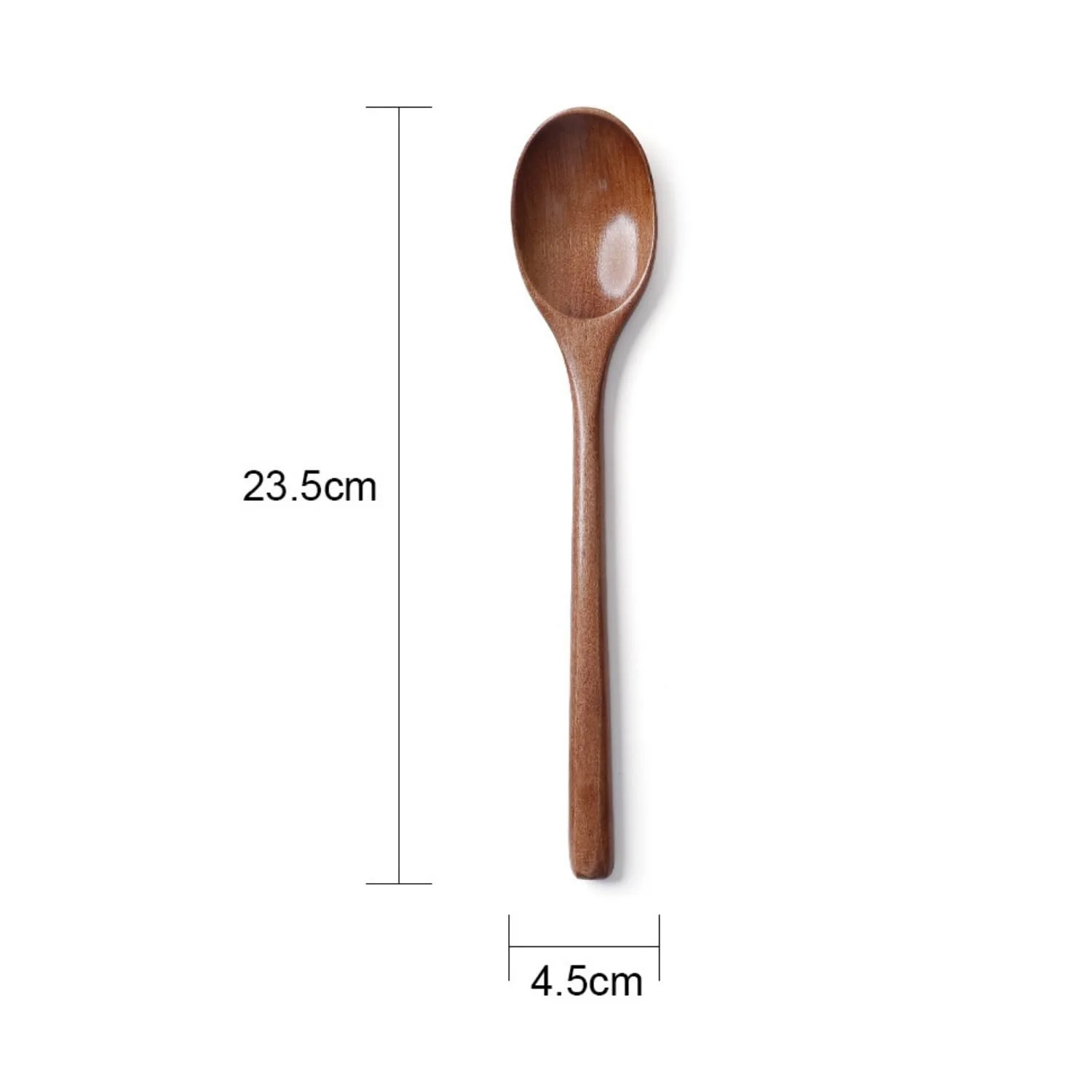 Ложка кухонна Japanese Korean з довгою ручкою 23.5 см, дерев'яна, для кави, для змішування, фото №2